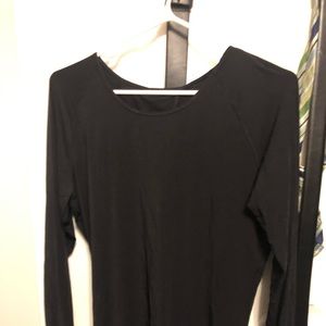 Black long sleeve lululemon top never worn